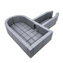 デラックスロックダンジョンタイル - 石工と石 塗装可能な3Dプリント テーブルトップ ロールプレイングゲーム 地形景色 28mmミニチュア用