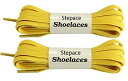 (Stepace) 2足 伸びる靴ひも 子供から大人までも使える 10色ゴムシューレース Yellow 120|詳細画像