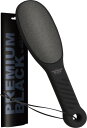 PREMIUM BLACK 踵 角質取りブラック 粗/細両面 かかと ヤスリ 角質除去 軽石 かくしつ 足 ケア ツルラボ