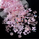 ネイルパーツ リボン ハート 花 約400個 3D 立体 蝶々 クマ ネイルパーツ ストーン パール 可愛い 大きめ ネイルアート ジュエリーパーツ デコパーツ ハンドメイド ランダム形 (ピンク)