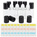 BENECREAT 10本30ml ガラスローラーボトル 透明 ロールオンボトル アトマイザー 詰め替え可能 エッセンシャルオイルボトル 香水 精油 アロマ保存容器 小分け用 ボトルオープナー・ステッカ
