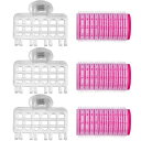 FRCOLOR 手巻きカーラー ヘアローラー 6個入 前髪カーラー 寝ながら マジックカーラー DIY 巻き髪 巻きやすい 理髪カーラー ヘアローラーセット D...