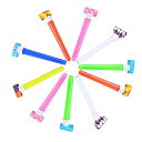 YFFSFDC 吹き戻し笛 10個セット ロング約11cm 応援ホイッスル カラフル 子供笛 おもちゃ パーティー イベント おもちゃ 子供 おもちゃ パーティー 装飾 誕生日 パーティー小道具 (ランダムパ
