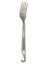 A.S.F. OUTDOOR チタン製フォーク 携帯フック付き 16.3cm 収納袋付