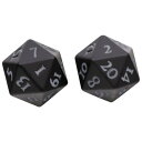 Ultra PRO - Vivid ヘビーメタル D20 ダイスセット (黒 2ピース) マットパウダーコーティングを施した 20 面のダイスで、ゲーム体験を向上させます。 MTG、D&D、すべての RPG に最適なカード ゲー
