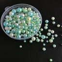 約150粒/1パック 3/4/5/6/8MM サイズミックス 無孔性 ABS 魔法の色 交響曲 パール 模造真珠 ネイルスパンコール モバイルビューティー フィギュアモデル DIYの装飾用品 化粧箱 付属品 C3