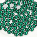 Beadsland(ビーズランド)1440ピースフラットバック ラインストーンネイルアート クラフト用 ノン・ホットフィックス、エメラルド、SS16、3.8-4.0mm