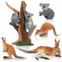 TOYMANY 7PCS動物フィギュア オーストラリア動物フィギュアセット リアルな動物おもちゃ カンガルー コアラ 家族 人気動物 玩具 誕生日プレゼント クリスマス 新年 飾り物 コレクション 6