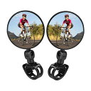 サムコス 自転車バックミラー 2個セット 360°回転 丸型 凸面 広視野角 戸外スポーツバイク用ミラー 簡単取付 調節可能 サイクリングミラー バーエンドミラ...