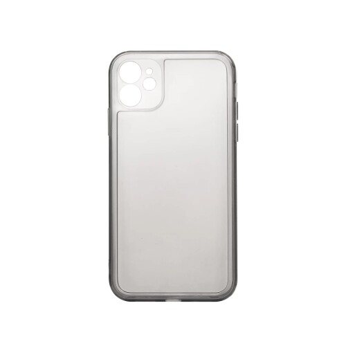 iphone13通用ソフトシェルケース 衝突防止カバー ビジネス日常用 フルエッジ透明黒白から選択可 (透明な黒)