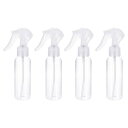 PATIKIL 100ml スプレーボトル 4個 詰め替えミスト噴霧器 プラスチック 旅行 家庭用 クリア