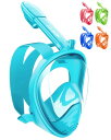 HEARTST シュノーケルマスク 180°超広角 子供ダイビングマスク フルフェイス型マスク防曇 漏れ止めダイビングマスク スポーツカメラ取付可能水中用マスク シュノーケリング用具 自由に