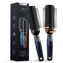 HolyCrab ロールブラシ 伸縮式デタングリング ヘアブラシ 多機能可伸縮カールブラシ 巻き髪ブラシ コーム 櫛 巻き髪、ストレートヘア、湿った髪に適してい...