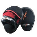 MaxxMMA ボクシング パンチングミット パンチング グローブ ミット MMAトレーニングフィットネス練習(ブラック/レッド) (ブラック/レッド)