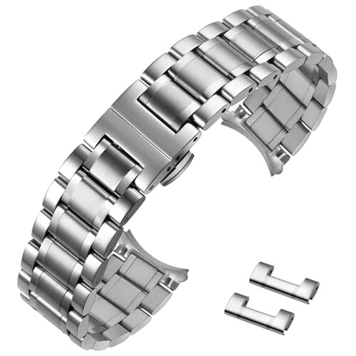 (SEUER\時仕) 時計ベルト 12mm 14mm-24mm ステンレス鋼 防水 防汗 Dバックル 両開き/観音開き尾錠 錆び難い ウォッチバンド 金属腕時計ベルト 交換工具付き ボックス付き 男女兼用(シ (SEUER\時仕) 時計ベルト 12mm 14mm-24mm ステンレス鋼 防水 防汗 Dバックル 両開き/観音開き尾錠 錆び難い ウォッチバンド 金属腕時計ベルト 交換工具付き ボックス付き 男女兼用(シ