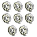 winova 炭素鋼 ボールベアリング シール付きベアリング スケボー用ミニチュアリール 6mm x 17mm x 6mm 606Z 10個入り