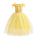 (Dressy Daisy) 幼児 女の子 ベル コスプレ プリンセス コスチューム 子供 スカート 美女と野獣 ドレス ハロウィン 仮装 黄色い サイズ 4~5歳 110