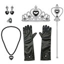 (Be-Unique) プリンセス アクセサリー おもちゃ セット ティアラ ブレスレット ネックレス スティック イヤリング リング 手袋 変身 なりきり 子供 コスチューム用小物 パーティーに最適 6