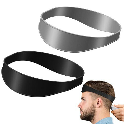 MAEXUS シリコン散髪ベルト スタイリッシュ カーブシリコンバンド ヘアカット バンド スキンフレンドリー カーブデザイン 自宅で簡単に プロフェッショナル ヘアカット 2個セット (黒+ MAEXUS シリコン散髪ベルト スタイリッシュ カーブシリコンバンド ヘアカット バンド スキンフレンドリー カーブデザイン 自宅で簡単に プロフェッショナル ヘアカット 2個セット (黒+