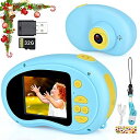 子供用デジタルカメラ トイカメラ 写真 動画 連写 タイマー撮影 2.0インチIPS画面 一眼レフ キッズカメラ 子供用カメラ ミニカメラ 子供プレゼント32G SDカード日本語説明書付き ピンク男