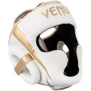 Venum Elite ヘッドギア - ホワイト/ゴールド