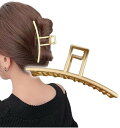 (Herbeluemily) ヘアクリップ バンスクリップ ヘアツメ ヘアアクセサリー バレッタ パール ビジュー ゴールドB HM-0026-R04-GDB
