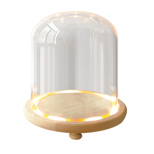 starink 透明ガラスドーム LED付き コレクションケース ショウケース ショーケース ディスプレイケース ガラスケース 15x18.5