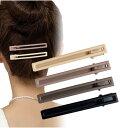 (Herbeluemily) ヘアピン ヘアクリップ ダッカールクリップ 前髪留め 髪留め マット くすみカラー セット C スクエア HM-0161-R02-C
