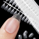 TOMICCA ネイルチップ サンディング済みネイルチップ ショート フルカバー プレーンチップ クリアチップ 練習用 業務用(240枚 アーモンド)