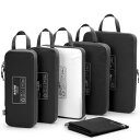 G4Free 6 セット圧縮パッキング キューブ、3 サイズ旅行パッキング オーガナイザー スーツケース、拡張可能な荷物スーツケース収納袋セット、軽量パッキング...