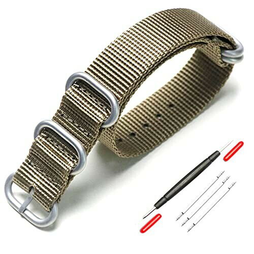 (XYTYJQ) for 時計バンド NATO 用タイプ 時計ベルト 時計バンド ナイロン 替えベルト 18mm 20mm 22mm 24mm 腕時計 バンド プレミアム ナイロン 替えベルト (交換工具 バネ棒付 24mm カーキ色 シルバ (XYTYJQ) for 時計バンド NATO 用タイプ 時計ベルト 時計バンド ナイロン 替えベルト 18mm 20mm 22mm 24mm 腕時計 バンド プレミアム ナイロン 替えベルト (交換工具 バネ棒付 24mm カーキ色 シルバ