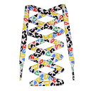 (Teeoff) Flat Printed Athletic Shoelaces Shoe Laces for Sneakers フラットプリントアスレチック靴ひもスニーカー用靴ひも (120CM, Leopard Multicolor)