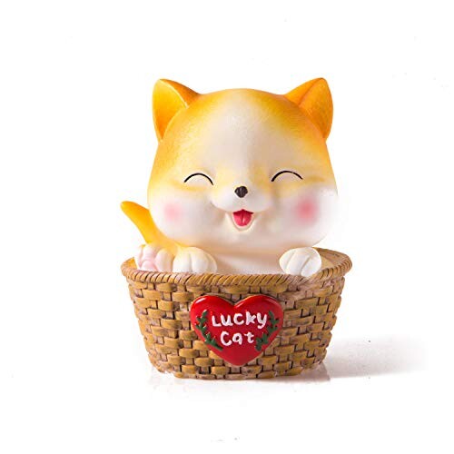 幸せな招き猫貯金箱 インテリアにも 部屋にあるだけで幸せな気持ちに 金運アップ 可愛い猫 ハッピーイエロー