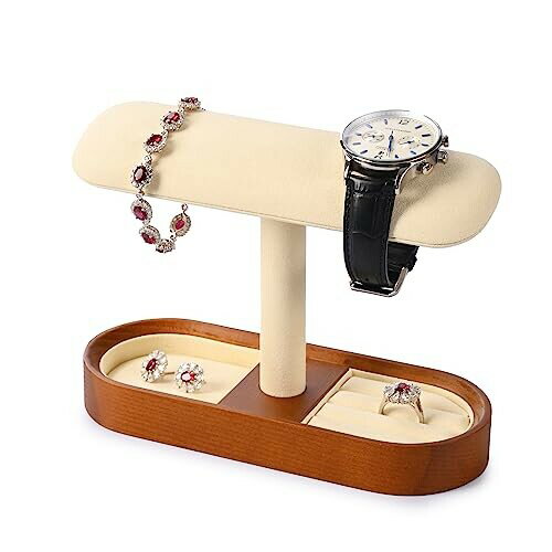 Oirlv 腕時計 スタンド ウォッチスタンド 木製 2~4本用 収納 ディスプレイ 撮影用 高級 おしゃれ 時計置き台 SM21201 ベージュ 
