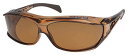 (偏光オーバーグラス) 花粉防止・防塵対策 Polarized Over Sunglasses クリアブラウン/ブラウン(4)