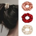 Michooyel シルクヘアゴム 100% 純粋な桑髪留め シルクシュシュおしゃれ シュシュ 女性 レーディスプレゼント 大人可愛い まとめ髪 きれいな髪飾り...