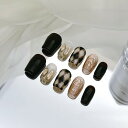 RosiFoxi Nails 手作り ネイルチップ 付け爪 優雅 可愛い アンバー 短い 中長 フレンチネイル insで色 パーティ 休日 通勤 ネイルアート 10枚入 (暖かい赤褐, M)