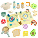 Opard 36点 おままごとセット 木製 キッチン おもちゃ 子供 キッチン おままごと DIY 食材 食器 鍋 ごっこ遊び おままごと キッチン 知育玩具 子供 男の子 女の子 プレゼント