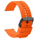 (TStrap) シリコン 時計 ベルト 20mm - ラバー メンズ 腕時計バンド オレージ - スマートウォッチ ベルト 交換ベルト - 防水時計ストラップ...