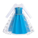 (Dressy Daisy) 幼児 女の子 雪 プリンセス ドレス 子供 ハロウィン 衣装 お姫様 コスプレ クリスマス パーティー 仮装 青い サイズ 4〜5歳 110(3)