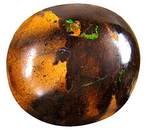 ボルダーオパール ルースストーン 6.07 ct Oval Cabochon Shape (13 x 12 mm) Play of Colors Australian Koroit Boulder Opal Natural Loose Gemstone