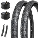 MOHEGIA 2組セット 26×2.125インチ 自転車 タイヤ: 26インチ 57-559 全地形車(ビーチクルーザー/マウンテンバイク/電動自転車/BMX...