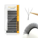 NAGARAKU マツエク 3Dボリュームラッシュ ブルームラッシュ ファンの作り不要 太さ0.07mm Dカール mix長さ8-12mm W型まつげエクステ ...