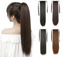 レディース ポニーテール ウィッグ つけ毛 ロング ストレート ヘア エクステ かつらナチュラル ポイントウィッグ 耐熱 45cm 55cm (ナチュラルブラッ...