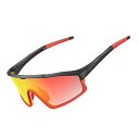 (Dommot) スポーツサングラス 偏光サングラス メンズ UV400紫外線カット 鼻当て調整可能 超軽量 抗衝撃 運転 釣り 自転車 サイクリング ランニン...