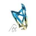 BULLSPANN ウォーターボトルケージホルダー 軽量自転車用 自転車用 プラスチックグラデーション 1セット ブルーゴールドトーン