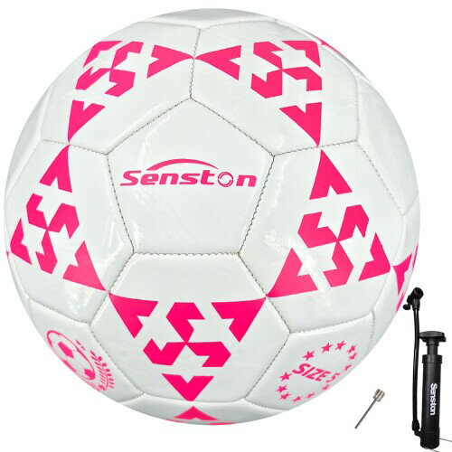 Senston サッカーボール 5号球 き-トレーニング試合サッカー大人と青少年サッカーポンプ付ピンク女子5号