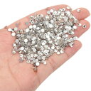 ラインストーン ネイルパーツ 1440粒 ガラス製 フラットバック ラウンド 大容量 デコ NYANDELMO クリア 約2.4mm ND-0189-R03-CL-2.4
