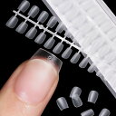 TOMICCA ネイルチップ サンディング済み 15サイズ クリアチップ 自然なフィット感 練習用 サロン用 セルフネイル (バレリーナXS)