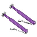 PATIKIL 再溝入れ工具 ゴルフクラブ溝研ぎ 再溝付けツール 2本入り Uタイプ Vタイプ 6ヘッド アイロンウェッジクリーナー パープル(4)